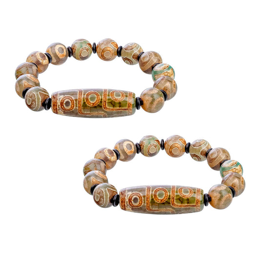 Maya Treasure Dzi Beads Feng Shui Bracelet